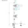 Tooq Soporte de Mesa para 2 Monitores DB1233TNV-B Vertical